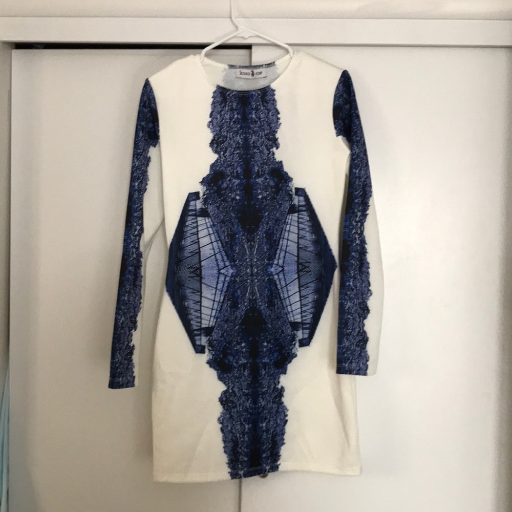 Kittenish printed bodycon dress size Large